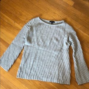 Gray cable knit sweater